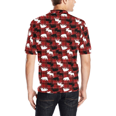 Moose Print Design LKS401 Men Polo Shirt