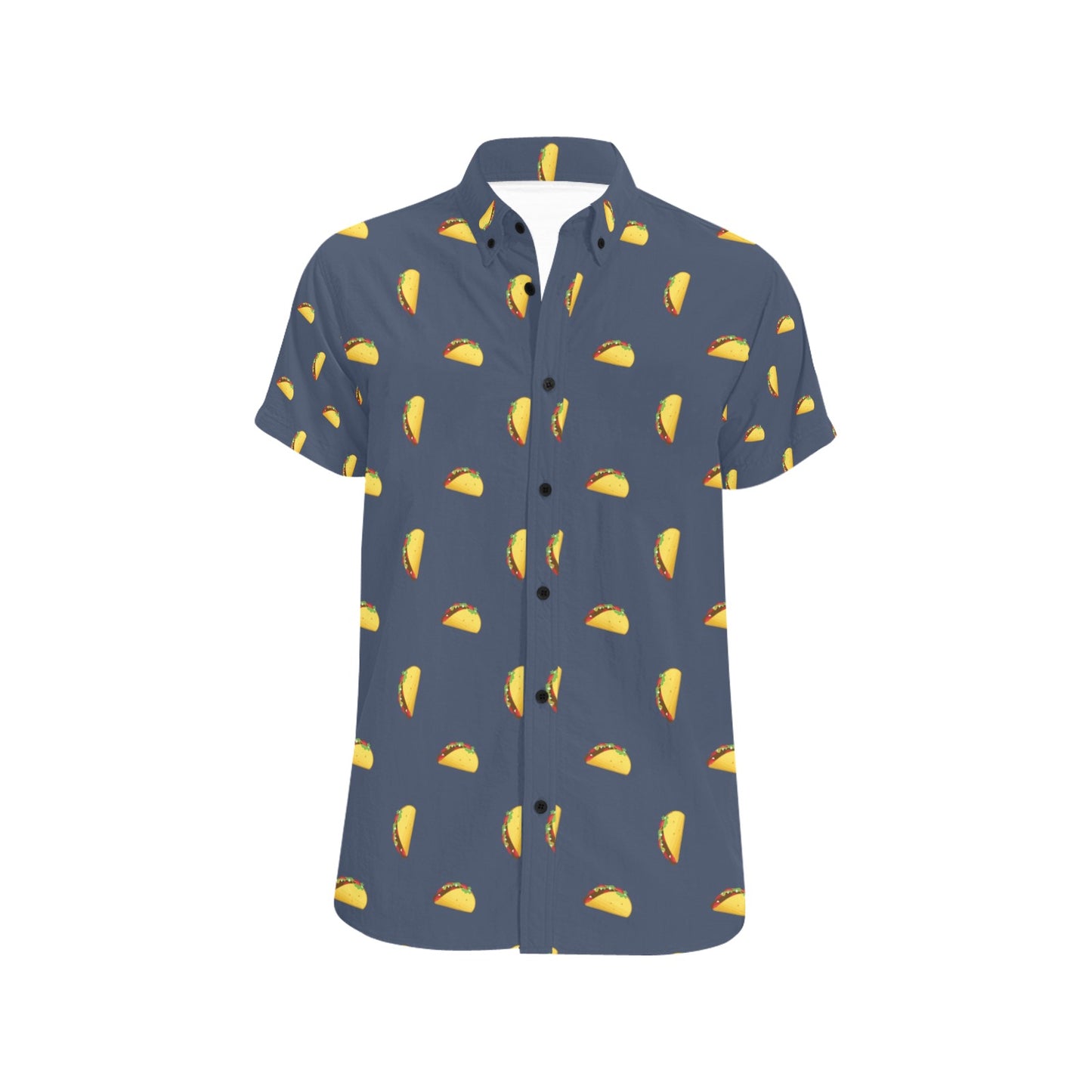 Taco Print Design LKS305 Men Short Sleeve Button Up Shirt