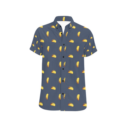 Taco Print Design LKS305 Men Short Sleeve Button Up Shirt