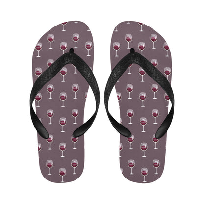 Wine Glass Pattern Print Design LKS305 Flip Flops