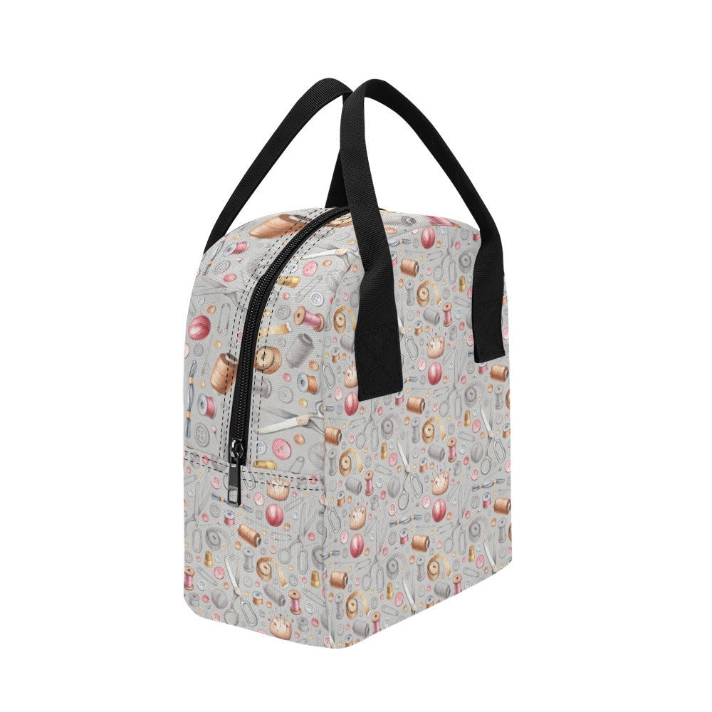 Sewing Equipment Print Design LKS302 Insulated Lunch Bag