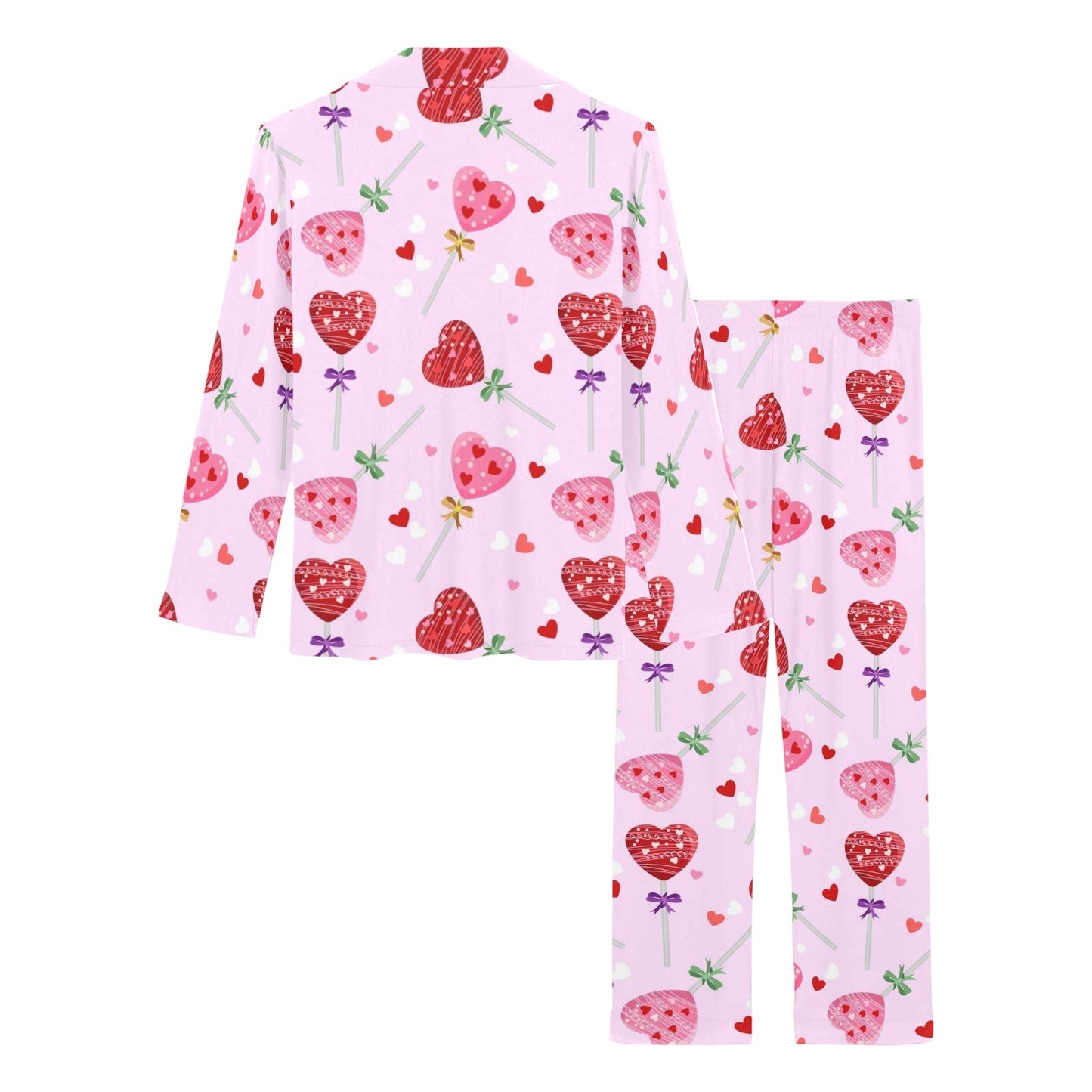Lollipop Pattern Print Design LL07 Women's Long Pajama Set