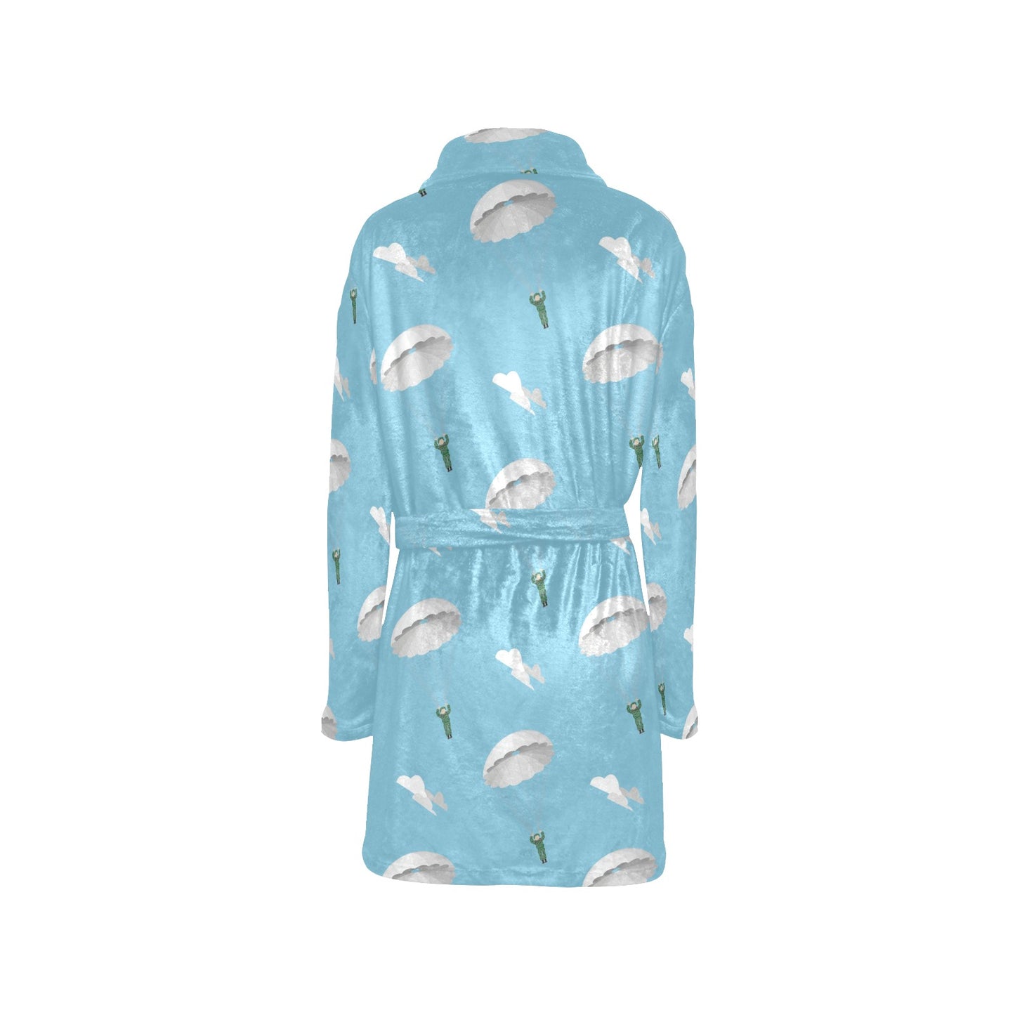 Paratrooper Pattern Print Design A02 Women's Fleece Robe