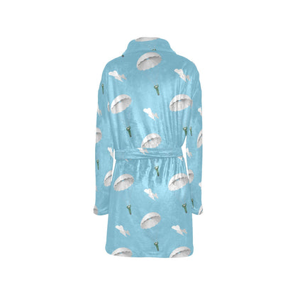 Paratrooper Pattern Print Design A02 Women's Fleece Robe