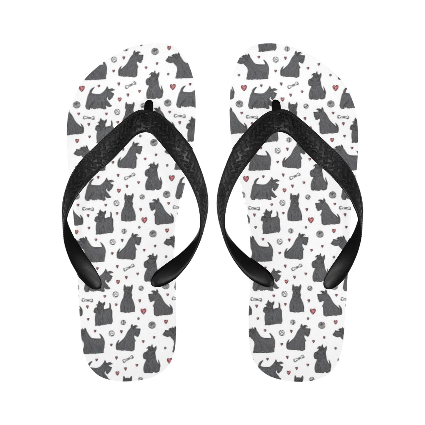 Scottish Terriers Print Design LKS3015 Flip Flops