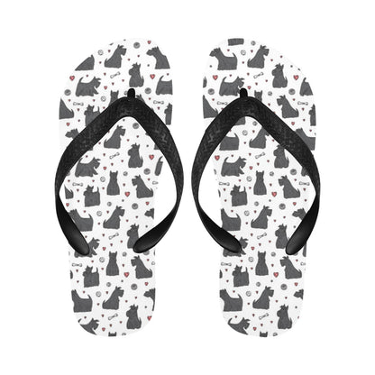 Scottish Terriers Print Design LKS3015 Flip Flops
