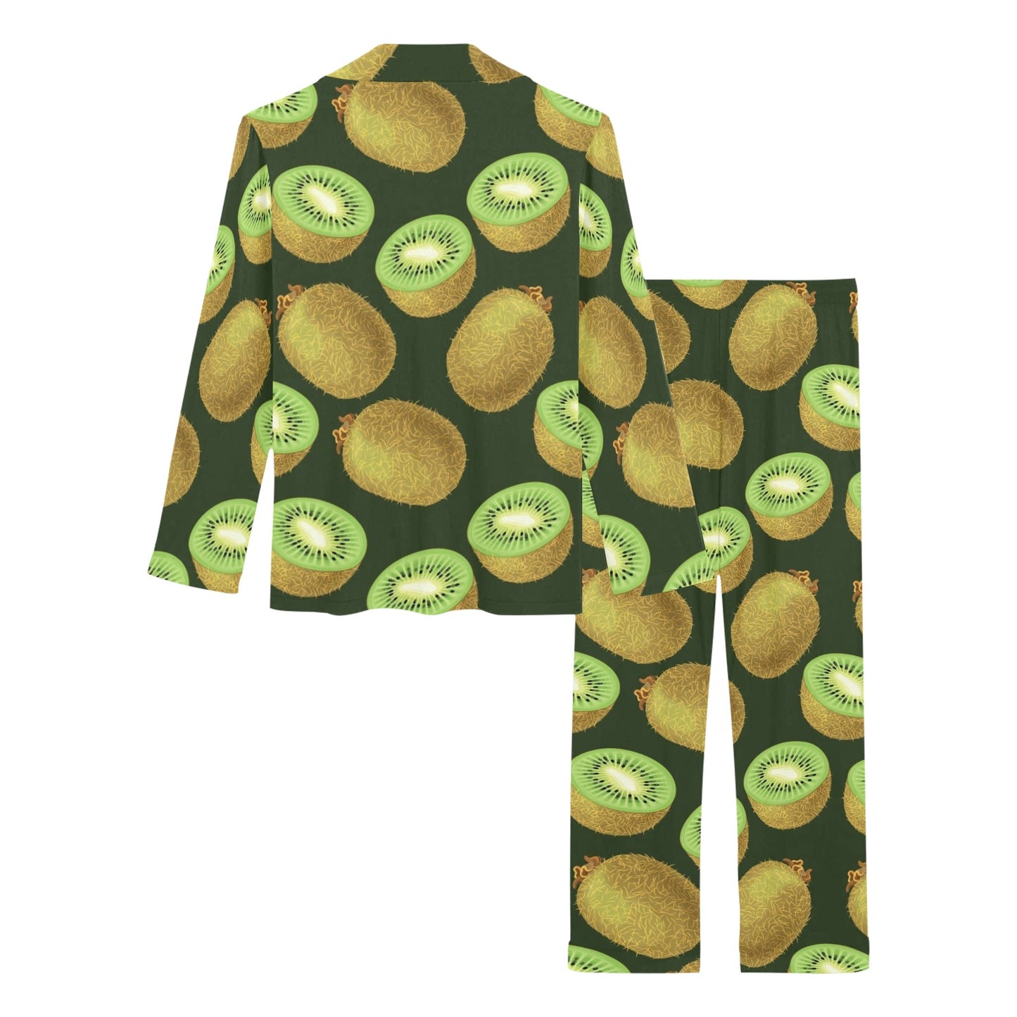 Kiwi Pattern Print Design KW04 Women's Long Pajama Set
