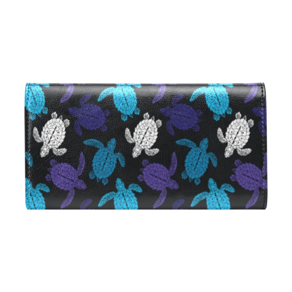 Sea Turtle Print Design LKS306 Women's Trifold Wallet