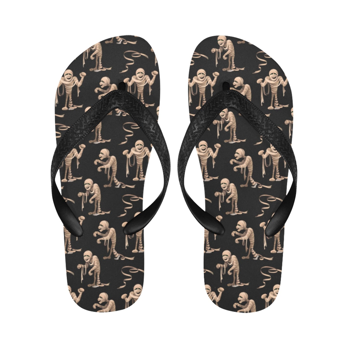 Mummy Print Design LKS302 Flip Flops