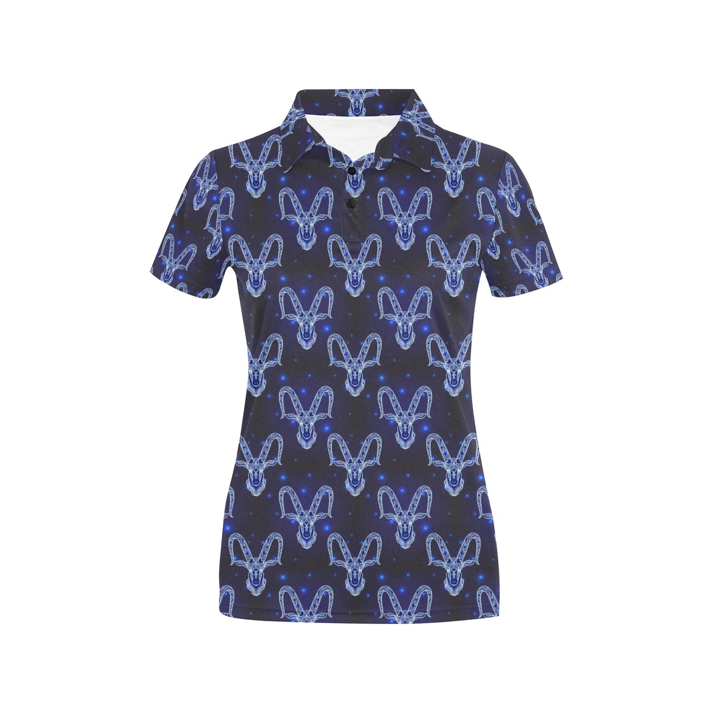 Goat Print Design LKS401 Women's Polo Shirt