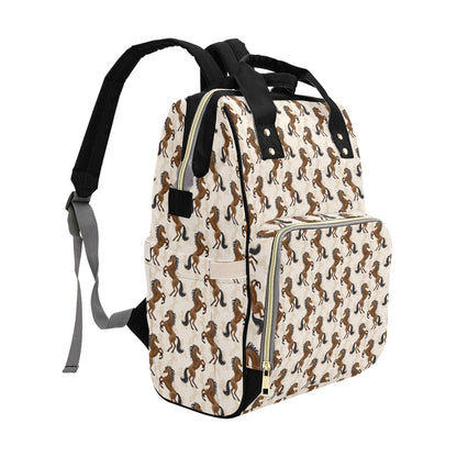 Horse Print Design LKS308 Diaper Bag Backpack