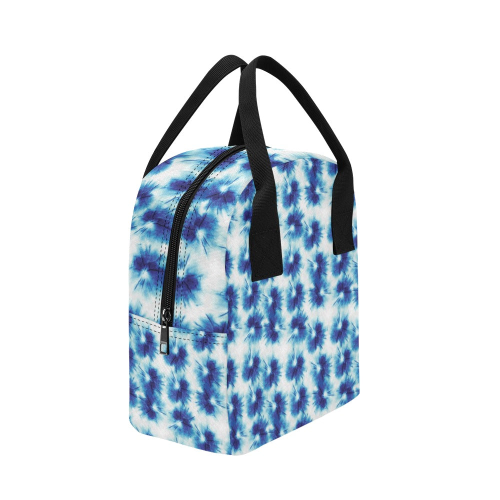 Tie Dye Blue Print Design LKS305 Insulated Lunch Bag