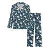 Shark Print Design LKS307 Women's Long Pajama Set