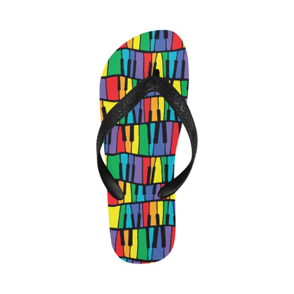 Piano Print Design LKS402 Flip Flops