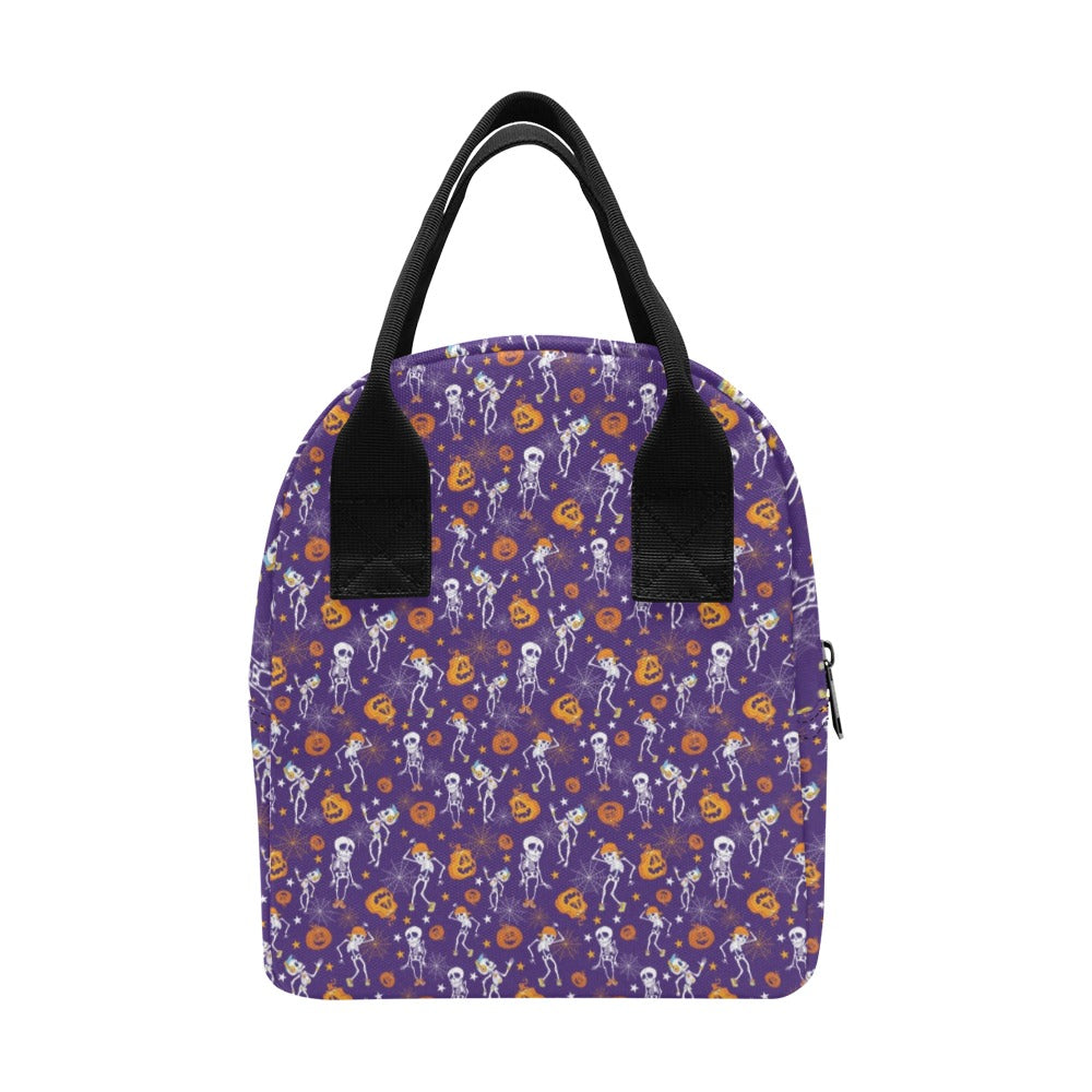 Skeleton Halloween Dance Print Design LKS304 Insulated Lunch Bag