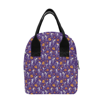 Skeleton Halloween Dance Print Design LKS304 Insulated Lunch Bag