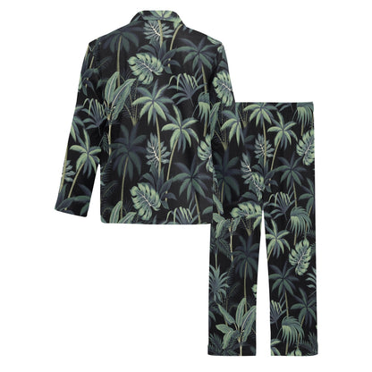 Rainforest Pattern Print Design RF02 Men's Long Pajama Set