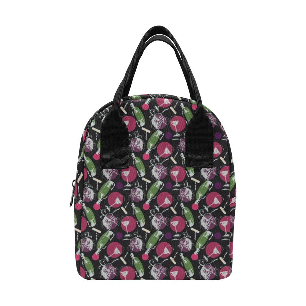 Wine Print Design LKS307 Insulated Lunch Bag
