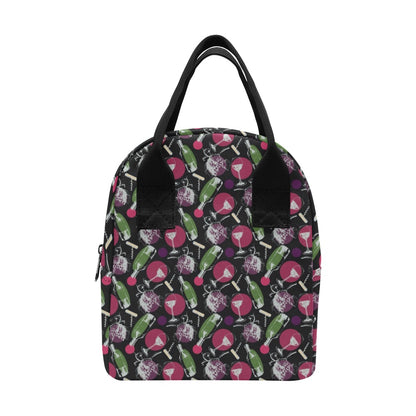 Wine Print Design LKS307 Insulated Lunch Bag