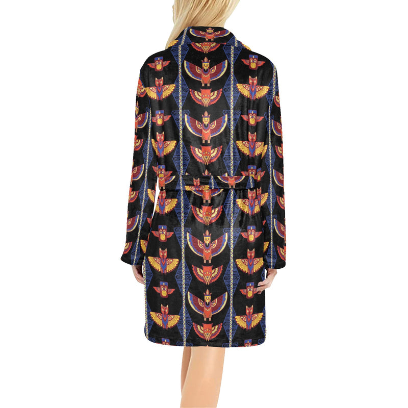 Totem Print Design LKS301 Women's Fleece Robe