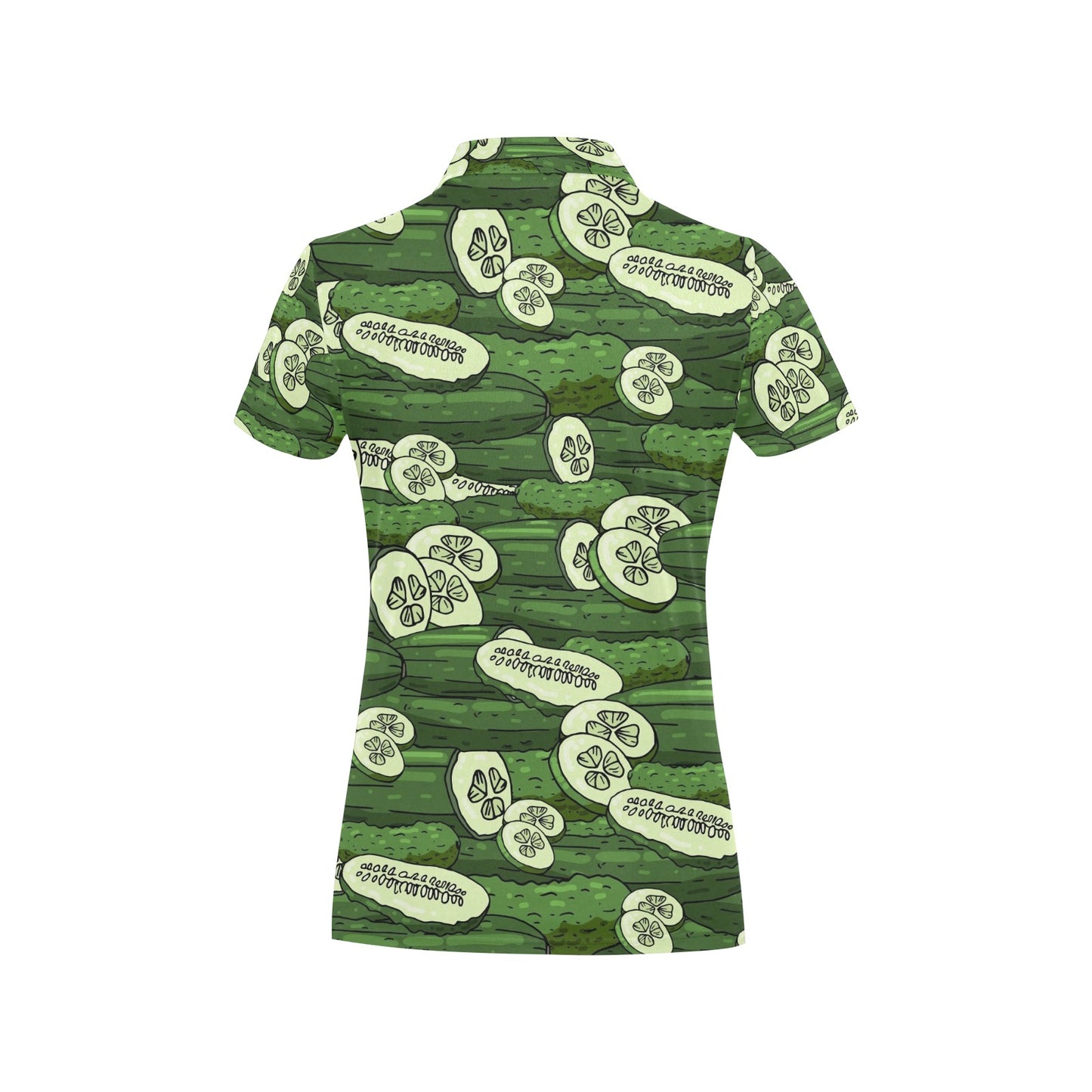 Cucumber Pattern Print Design CC01 Women's Polo Shirt