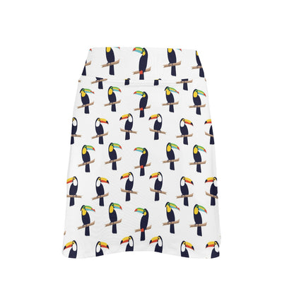 Toucan Print Design LKS305 17" Golf & Pickleball Skort with Pockets