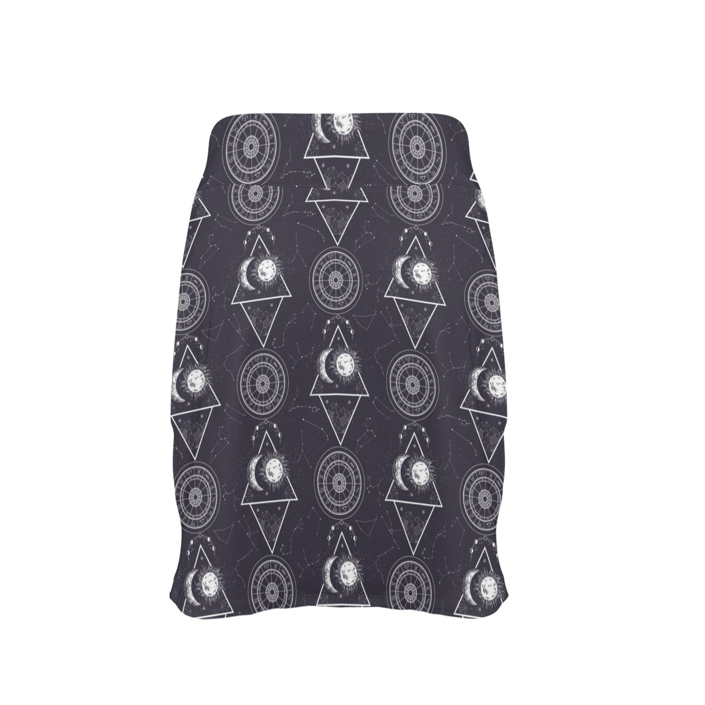 Sun Moon Print Design LKS309 17" Golf & Pickleball Skort with Pockets