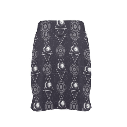 Sun Moon Print Design LKS309 17" Golf & Pickleball Skort with Pockets