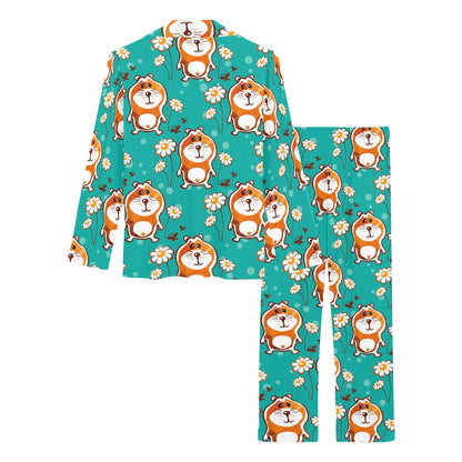 Hamster Pattern Print Design 01 Women's Long Pajama Set