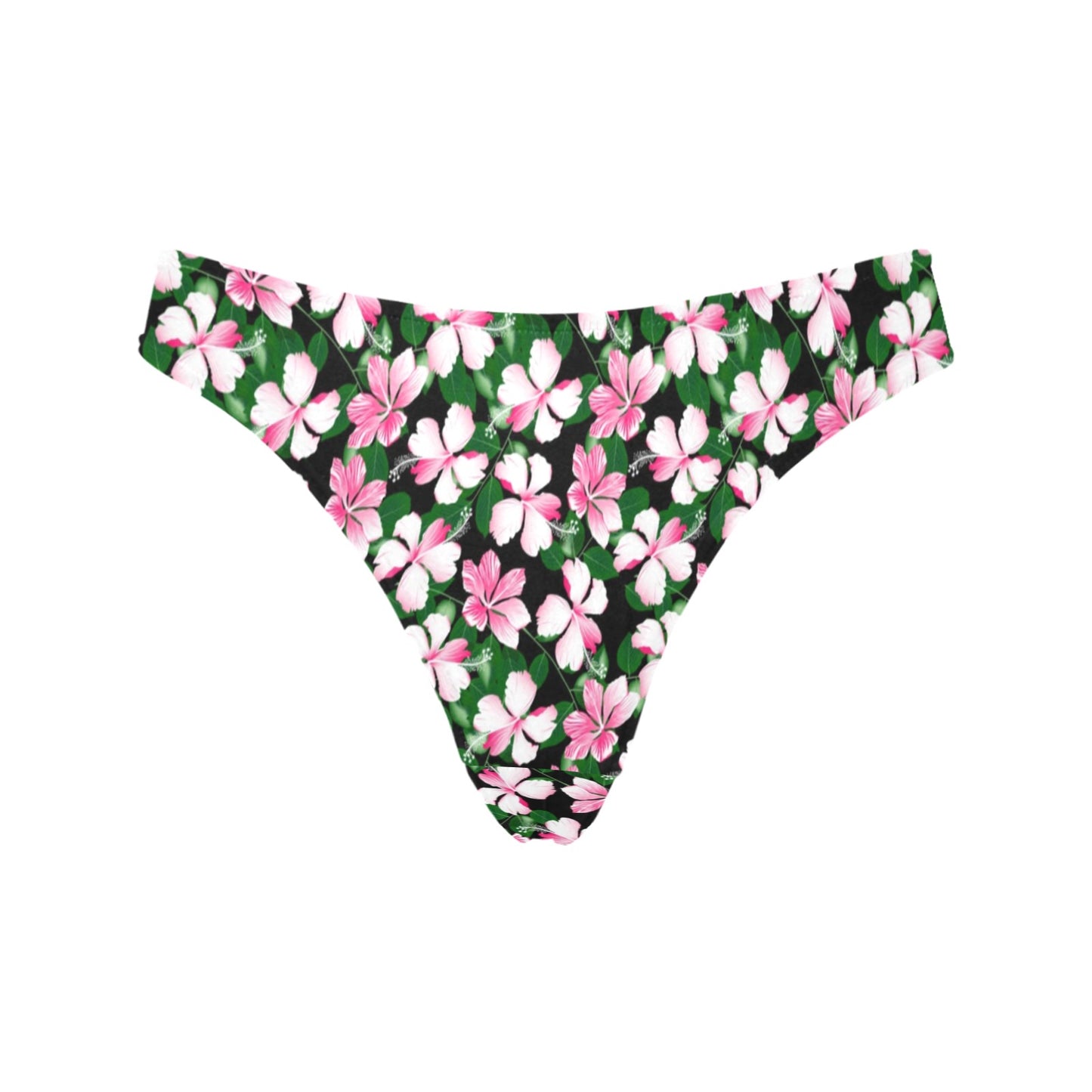 Hibiscus Pink Flower Hawaiian Print Women's Thongs
