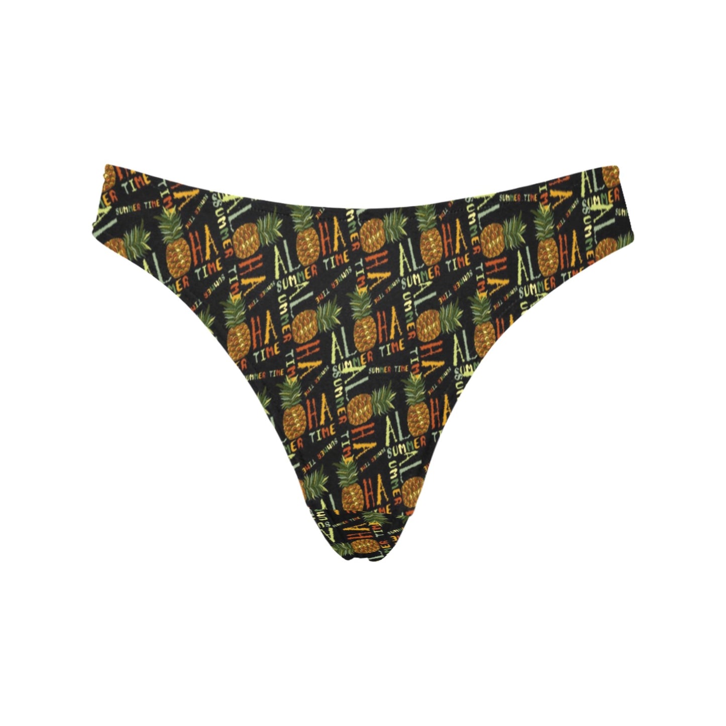 Aloha Hawaii Time Design Themed Print Women's Thongs