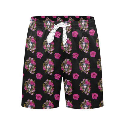 Day of the Dead Makeup Girl Men's Swim Trunks Beach Shorts