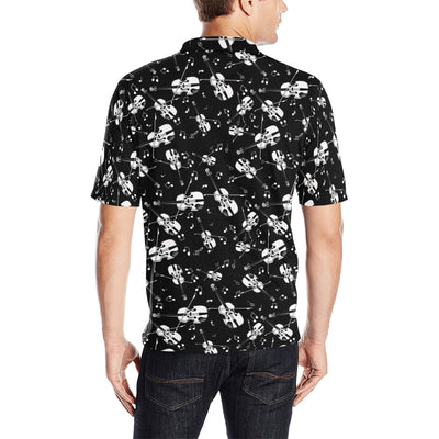 Violin Print Design LKS404 Men Polo Shirt