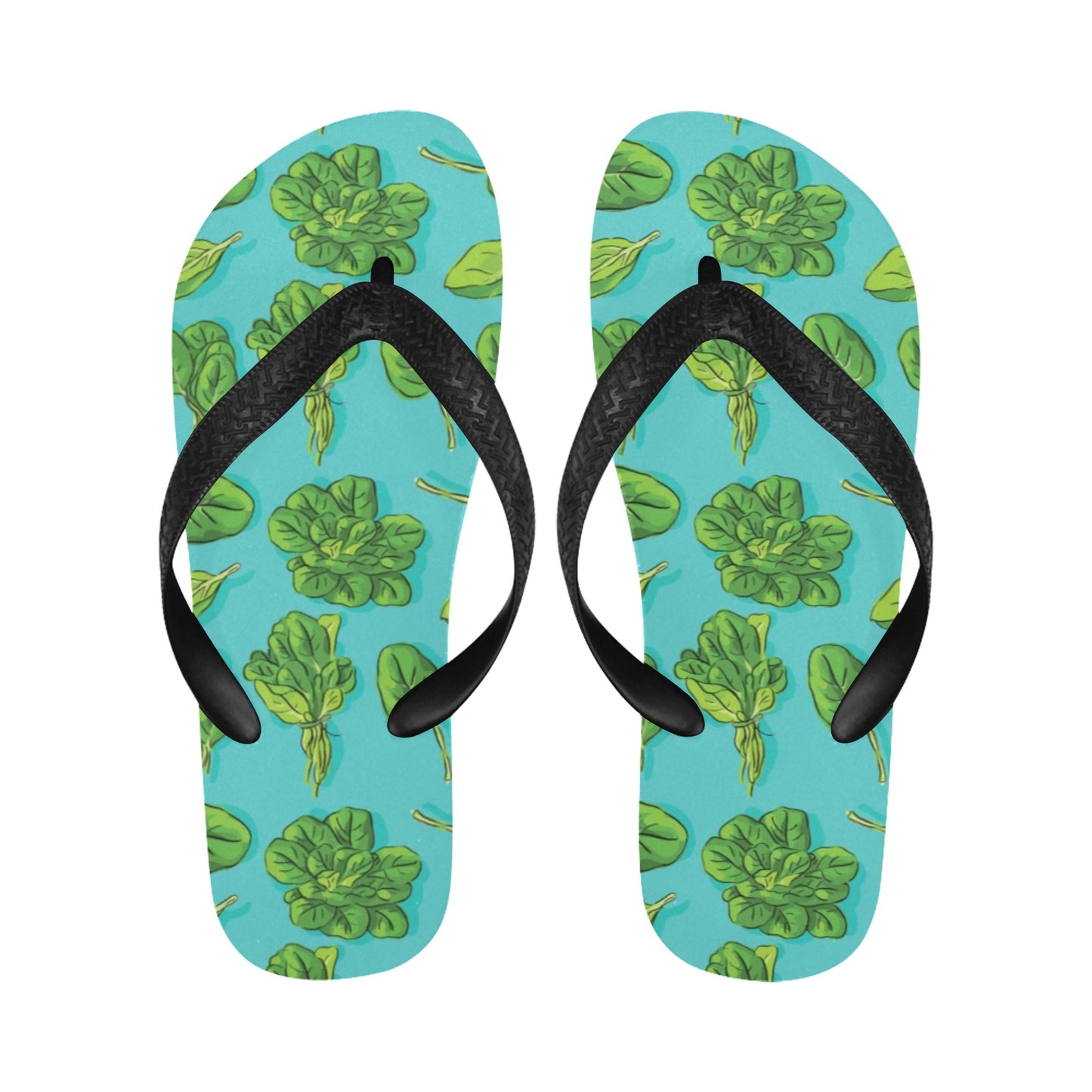 Spinach Print Design LKS301 Flip Flops