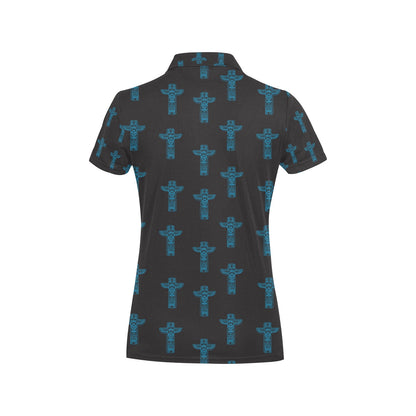 Totem Print Design LKS304 Women's Polo Shirt