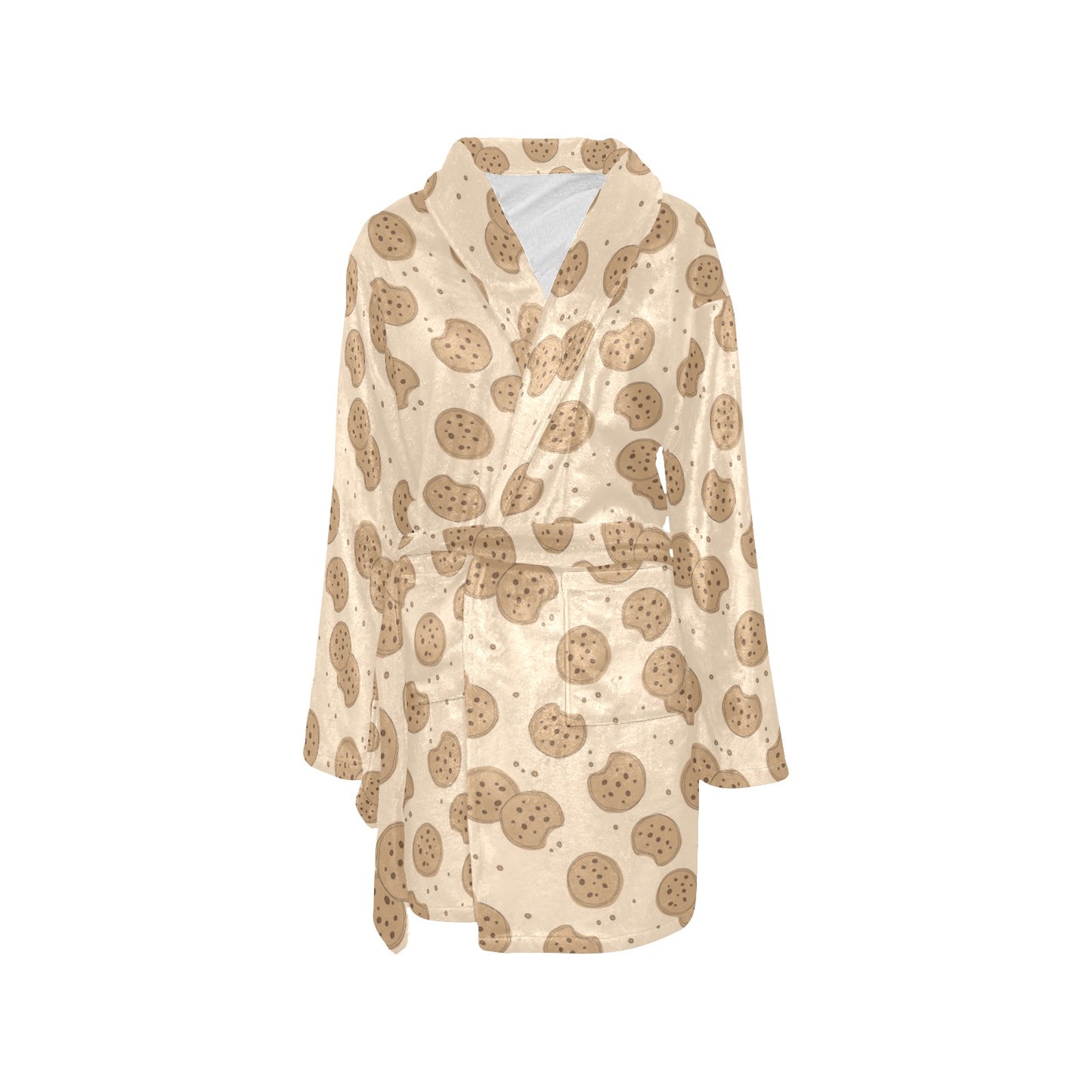 Biscuit Pattern Print Design 02 Women's Fleece Robe