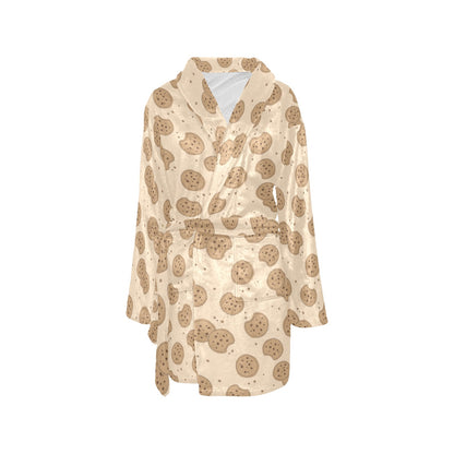 Biscuit Pattern Print Design 02 Women's Fleece Robe