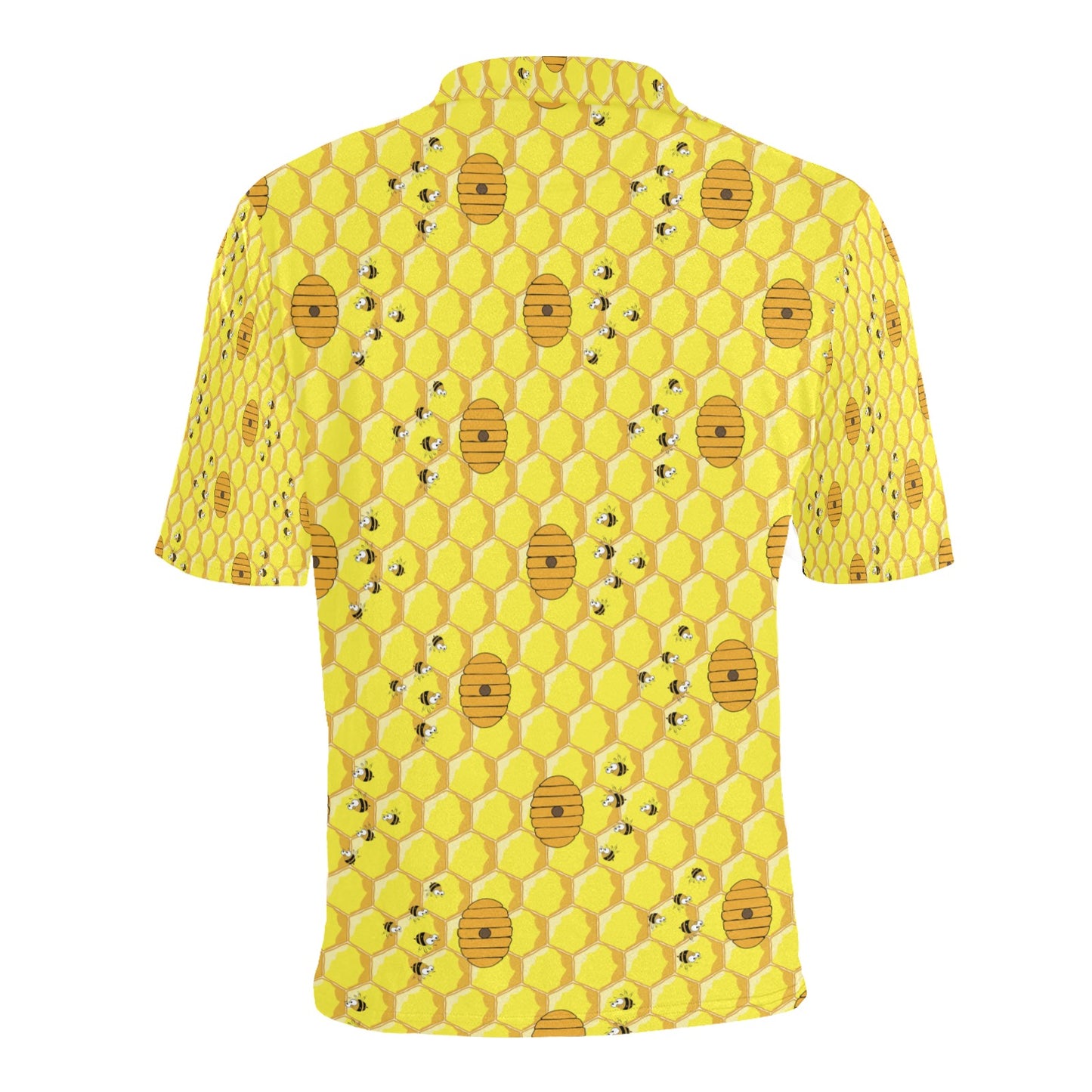 Honey Bee Print Design LKS303 Men Polo Shirt