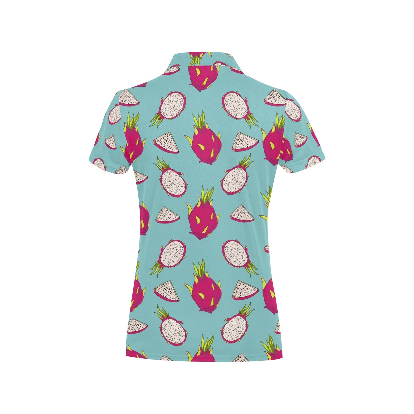 Dragonfruit Pattern Print Design DF01 Women's Polo Shirt