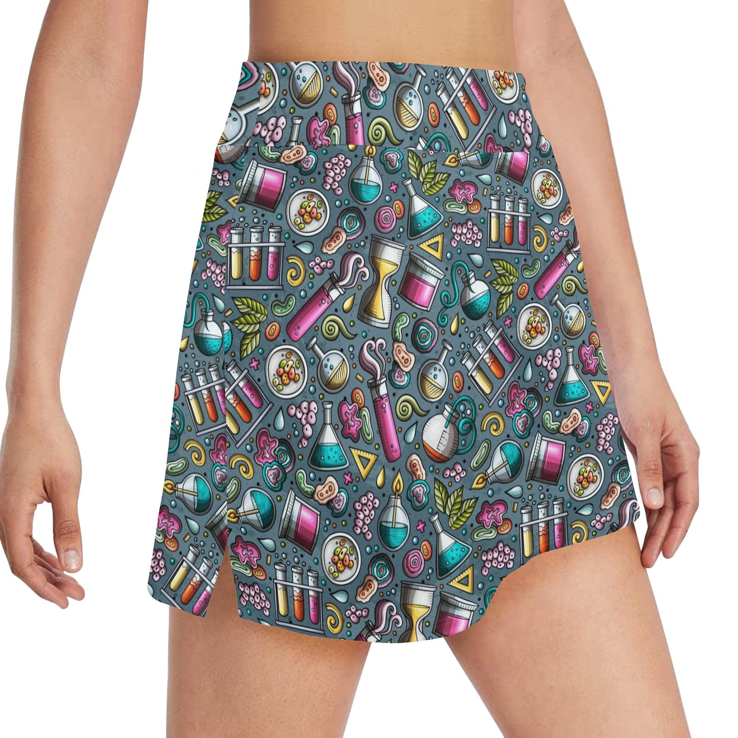 Science Print Design LKS304 17" Golf & Pickleball Skort with Pockets