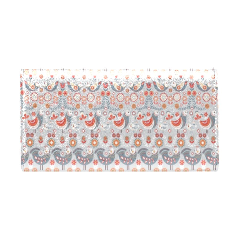 Swedish Nordic Design Print Women's Trifold Wallet
