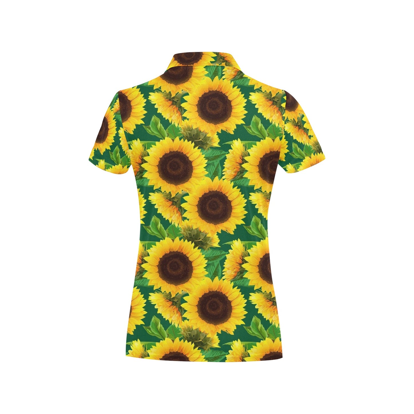 Sunflower Pattern Print Design SF02 Women's Polo Shirt