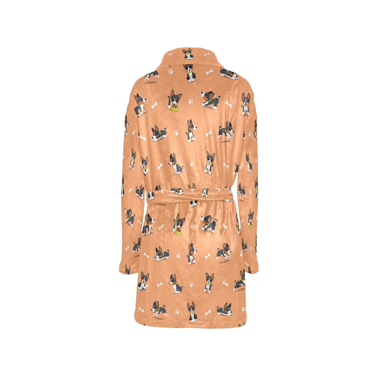 Basenji Pattern Print Design 01 Women's Fleece Robe