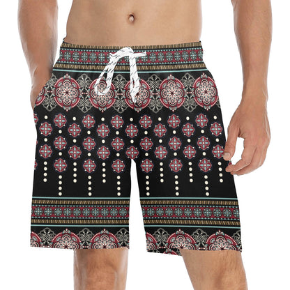 Ethnic Dot Style Print Pattern Men's Swim Trunks Beach Shorts