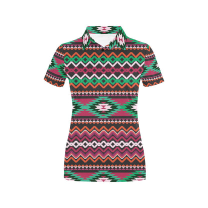 Mexican Pattern Print Design 01 Women's Polo Shirt