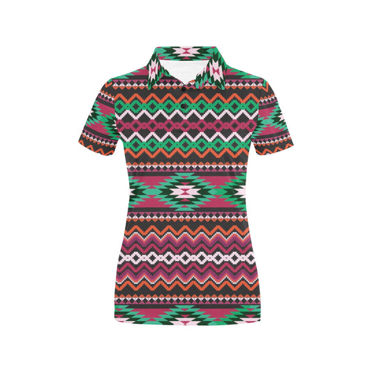 Mexican Pattern Print Design 01 Women's Polo Shirt