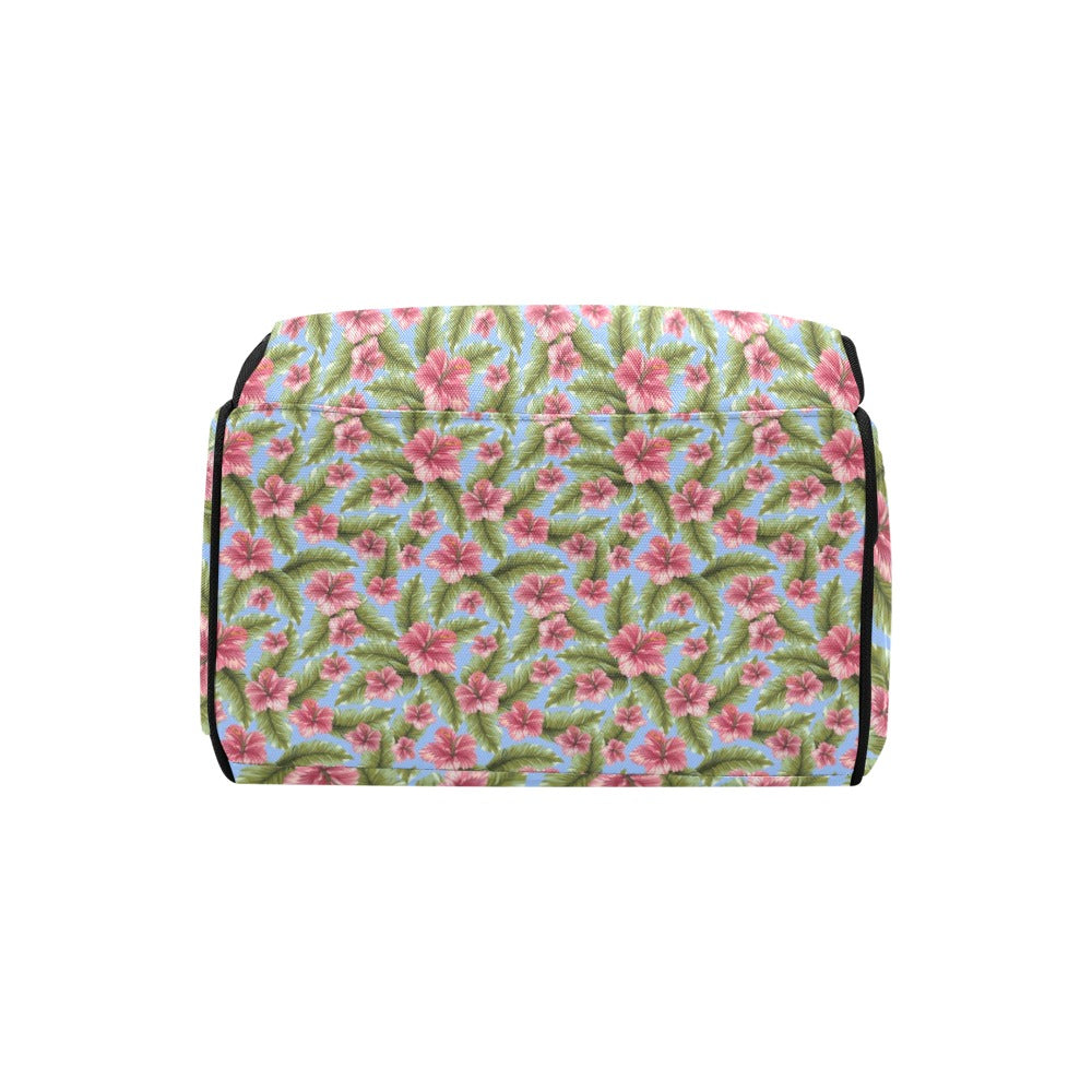 Tropical Flower Print Design LKS301 Diaper Bag Backpack