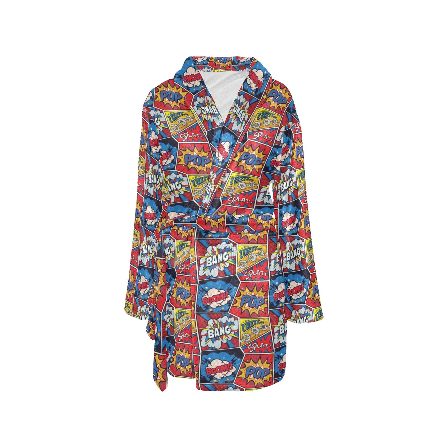 Comic Book Pattern Print Design 03 Women's Fleece Robe
