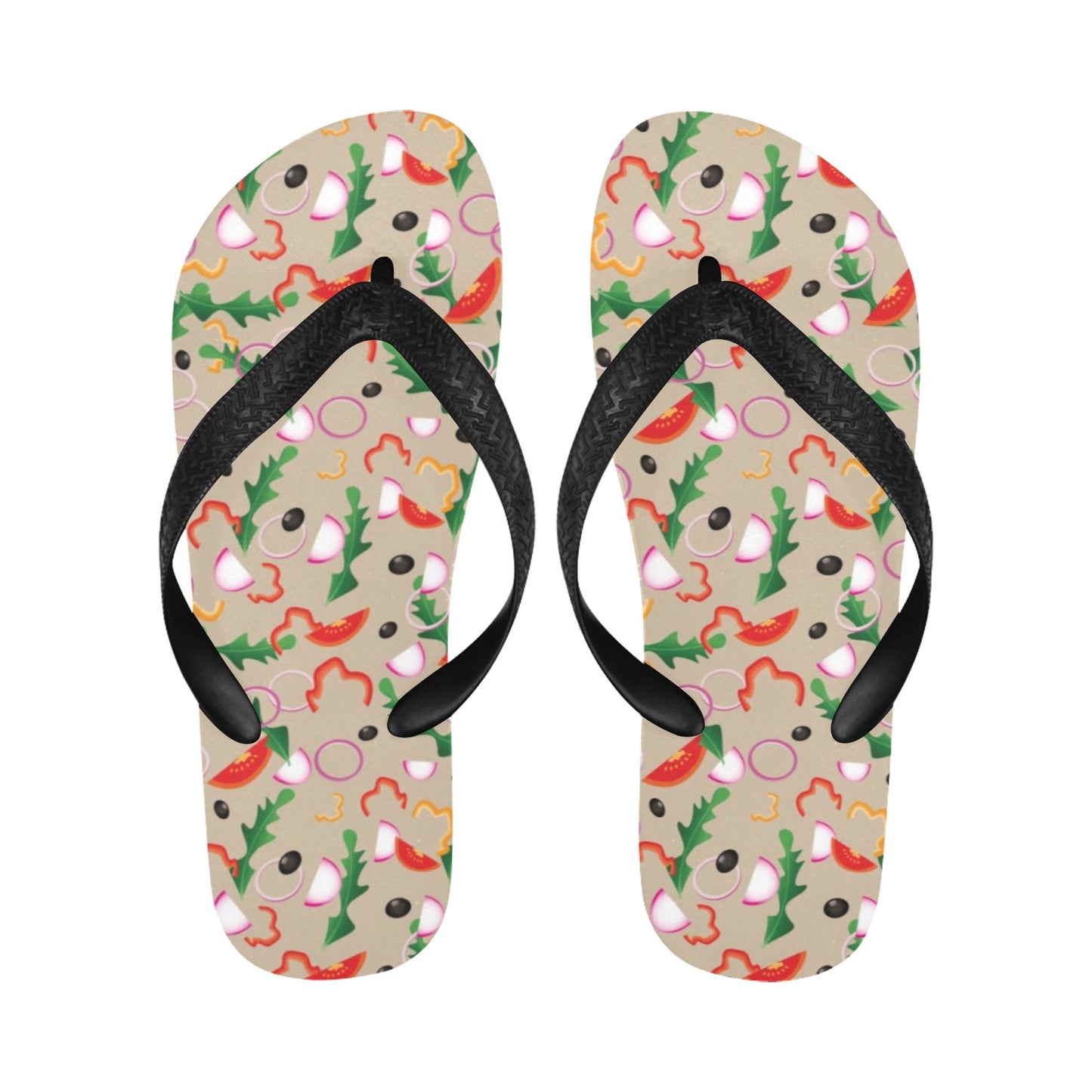 Salad Print Design LKS303 Flip Flops