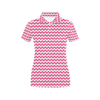Chevron Print Design LKS402 Women's Polo Shirt